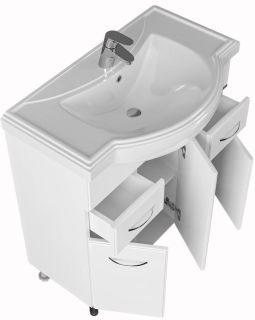 Тумба под раковину СанТа Эльбрус 201115 80см белый